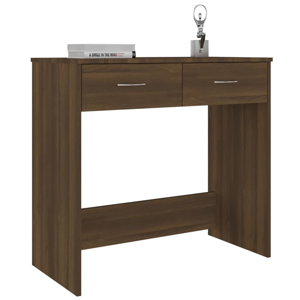 Rašomasis stalas, rudos ąžuolo spalvos, 80x40x75cm, mediena kaina ir informacija | Kompiuteriniai, rašomieji stalai | pigu.lt