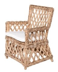 Fotelis Kubu, 43x42x46 cm, rudas kaina ir informacija | Lauko kėdės, foteliai, pufai | pigu.lt