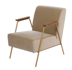 Fotelis, 61x79x75 cm, rudas kaina ir informacija | Lauko kėdės, foteliai, pufai | pigu.lt