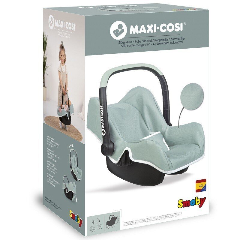 Automobilinė kėdutė lėlei Maxi Cosi & Quinny Smoby, žalia цена и информация | Žaislai mergaitėms | pigu.lt