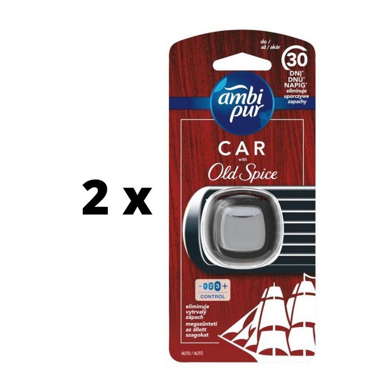 Oro gaiviklis automobiliams AMBI PUR Old Spice 2ml x 2 vnt. pakuotė kaina ir informacija | Salono oro gaivikliai | pigu.lt