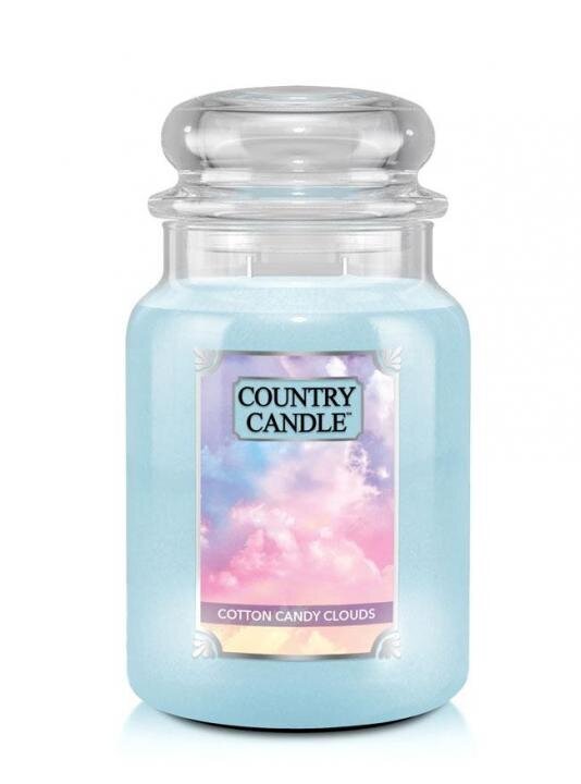 Didelė žvakė su dviem dagčiais Country candle Cotton Candy Clouds, 680g цена и информация | Žvakės, Žvakidės | pigu.lt