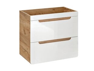 Шкаф под умывальник с выдвижными ящиками ARUBA WHITE, 60х60х46 см цена и информация | Шкафчики для ванной | pigu.lt