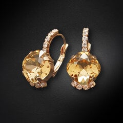 Auskarai moterims DiamondSky „Crete (Light Colorado Topaz)“ su Preciosa kristalais DS02A354 kaina ir informacija | Auskarai | pigu.lt