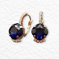 Серьги "Крит (Dark Indigo)" с кристаллами Preciosa™ DS02A356 цена и информация | Серьги | pigu.lt