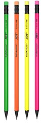 Plastikinis grafitinis pieštukas JOY, ErichKrause, HB, su trintuku kaina ir informacija | Rašymo priemonės | pigu.lt