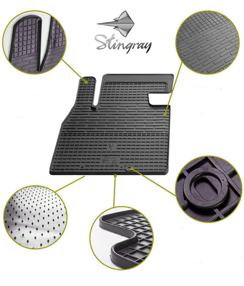 Kilimėliai TESLA Model S 2012-&gt;, 4 vnt. /1050014 kaina ir informacija | Modeliniai guminiai kilimėliai | pigu.lt