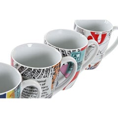 Кружка Mug DKD Home Decor Фарфор, 360 мл, 4 шт. цена и информация | Стаканы, фужеры, кувшины | pigu.lt