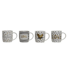 Кружка Mug DKD Home Decor Фарфор, 350 мл, 4 шт. цена и информация | Стаканы, фужеры, кувшины | pigu.lt