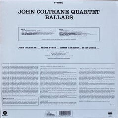 Vinilinės plokštelė The John Coltrane Quartet - Ballads, Limited Edition, LP, 12" цена и информация | Виниловые пластинки, CD, DVD | pigu.lt