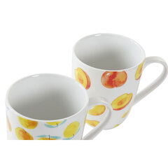 Кружка Mug DKD Home Decor Фарфор, 420 мл, 3 шт. цена и информация | Стаканы, фужеры, кувшины | pigu.lt