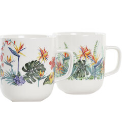 Кружка Mug DKD Home Decor Фарфор, 380 мл, 2 шт. цена и информация | Стаканы, фужеры, кувшины | pigu.lt