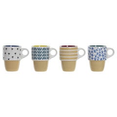 Кружка Mug DKD Home Decor Абстракция, 400 мл, 4 шт. цена и информация | Стаканы, фужеры, кувшины | pigu.lt