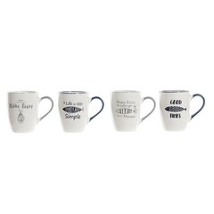 Кружка Mug DKD Home Decor Фарфор, 320 мл, 4 шт. цена и информация | Стаканы, фужеры, кувшины | pigu.lt