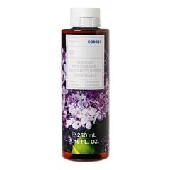 Dušo želė Korres Renewing Body Cleanser Lilac, 250ml kaina ir informacija | Dušo želė, aliejai | pigu.lt