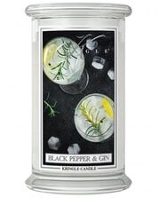 Большая свеча с двумя фитилями Kringle Candle Black Pepper Gin, 623 г цена и информация | Подсвечники, свечи | pigu.lt