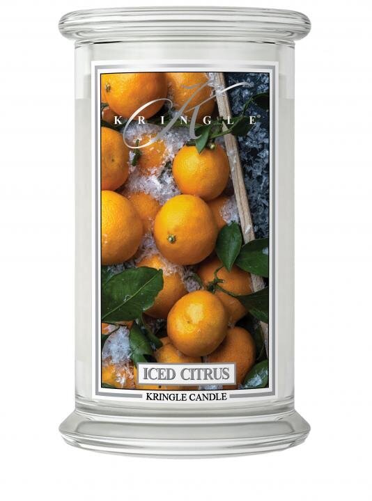 Žvakė Kringle Candle Iced Citrus, 623 g kaina ir informacija | Žvakės, Žvakidės | pigu.lt