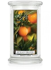 Didelė žvakė su dviem dagčiais Kringle Candle Sicilian Orange, 623g kaina ir informacija | Žvakės, Žvakidės | pigu.lt