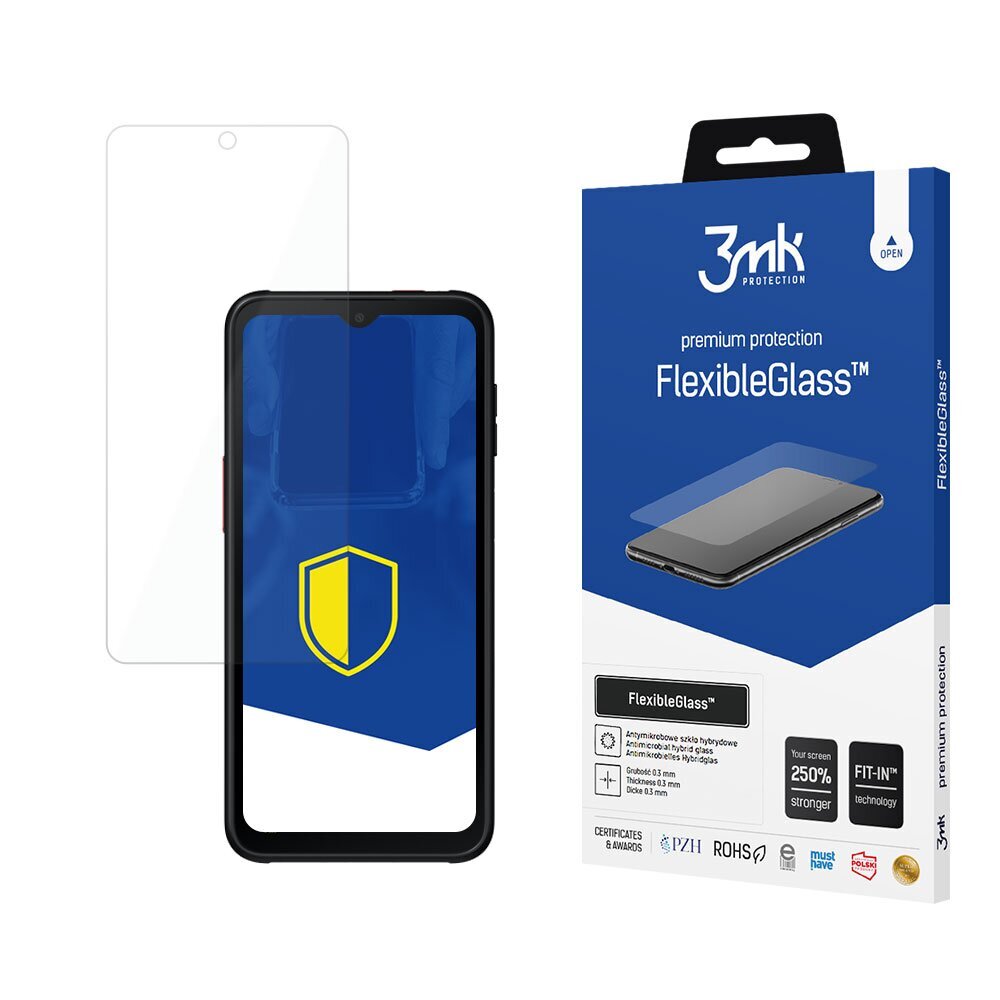 Apsauginis stiklas 3mk FlexibleGlass, skirtas Samsung Galaxy XCover 6 Pro kaina ir informacija | Apsauginės plėvelės telefonams | pigu.lt