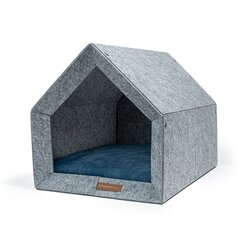 Rexproduct guolis - būda Kennel, L, pilka/mėlyna kaina ir informacija | Guoliai, pagalvėlės | pigu.lt