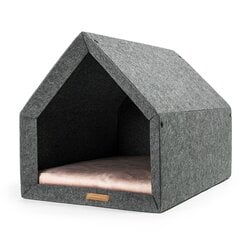 Rexproduct лежак-будка Kennel, M, серый/розовый цена и информация | Лежаки, домики | pigu.lt