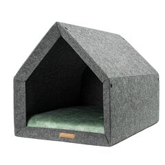 Rexproduct лежак-будка Kennel, L, серый/ зеленый цена и информация | Лежаки, домики | pigu.lt