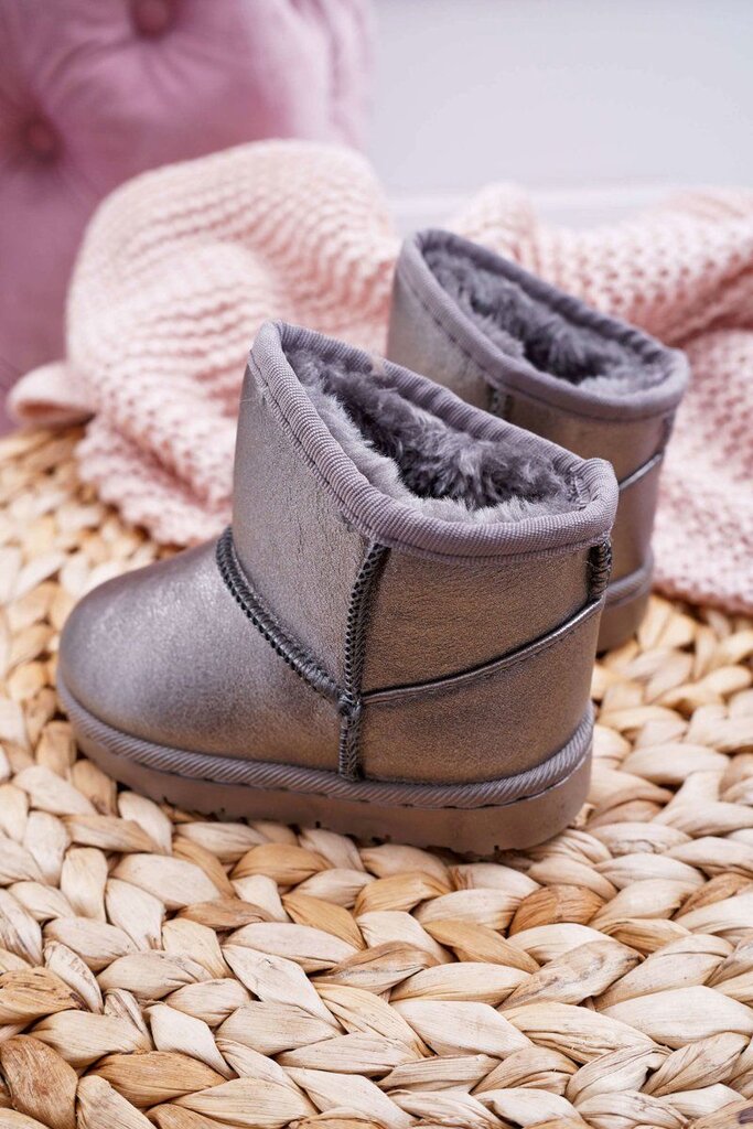 Šilti vaikiški sniego batai su kailiu kaina ir informacija | Bateliai vaikams | pigu.lt