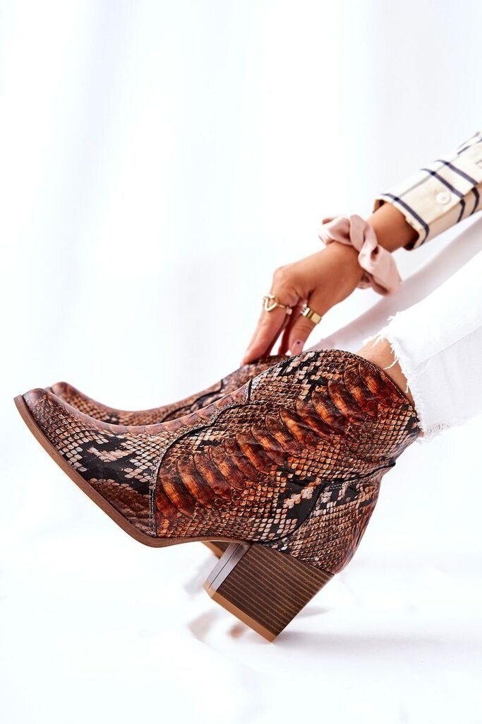 Batai moterims Lewski su gyvatės raštais kaina ir informacija | Aulinukai, ilgaauliai batai moterims | pigu.lt