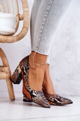 Bateliai moterims Lewski Shoes Snake BSB18591, rudi цена и информация | Женские туфли | pigu.lt