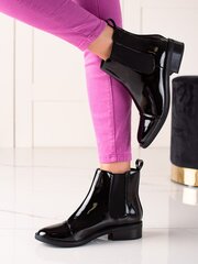 Elegantiški lakuoti bateliai moterims, juodos spalvos kaina ir informacija | Aulinukai, ilgaauliai batai moterims | pigu.lt