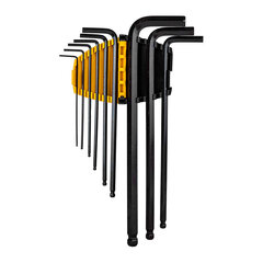 Extra-Long Ball End Hex Key Set Deli Tools EDL232309H, 1.5-10mm, 9pcs цена и информация | Механические инструменты | pigu.lt