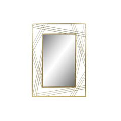 Sieninis veidrodis DKD Home Decor Veidrodis Auksinis Metalinis (65,5 x 2 x 91,5 cm) kaina ir informacija | Veidrodžiai | pigu.lt