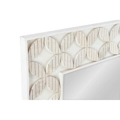Sieninis veidrodis DKD Home Decor Veidrodis Balta Mango mediena Rombas (154 x 4 x 92 cm) kaina ir informacija | Veidrodžiai | pigu.lt