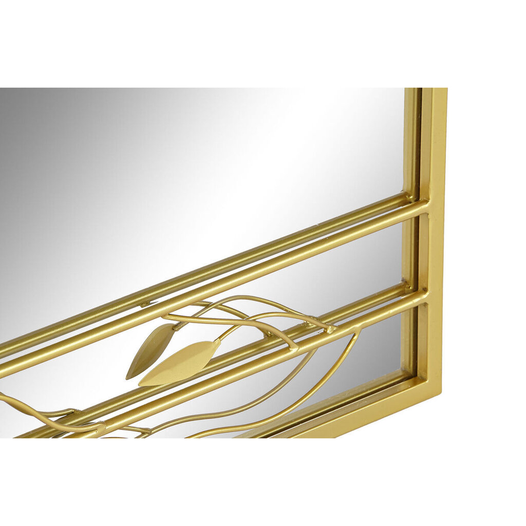 Sieninis veidrodis DKD Home Decor Veidrodis Auksinis Metalinis Augalo lapas (60 x 2 x 90 cm) цена и информация | Veidrodžiai | pigu.lt
