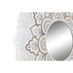 Sieninis veidrodis DKD Home Decor Veidrodis Ruda Balta Plunksna (54 x 54 x 2 cm) kaina ir informacija | Veidrodžiai | pigu.lt