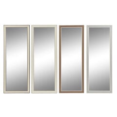 Sieninis veidrodis DKD Home Decor Stiklas Ruda Balta Tamsiai pilka PS Tradicinis 4 vnt. (36 x 2 x 95,5 cm) kaina ir informacija | Veidrodžiai | pigu.lt