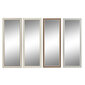 Sieninis veidrodis DKD Home Decor Stiklas Ruda Balta Tamsiai pilka PS Tradicinis 4 vnt. (36 x 2 x 95,5 cm) kaina ir informacija | Veidrodžiai | pigu.lt