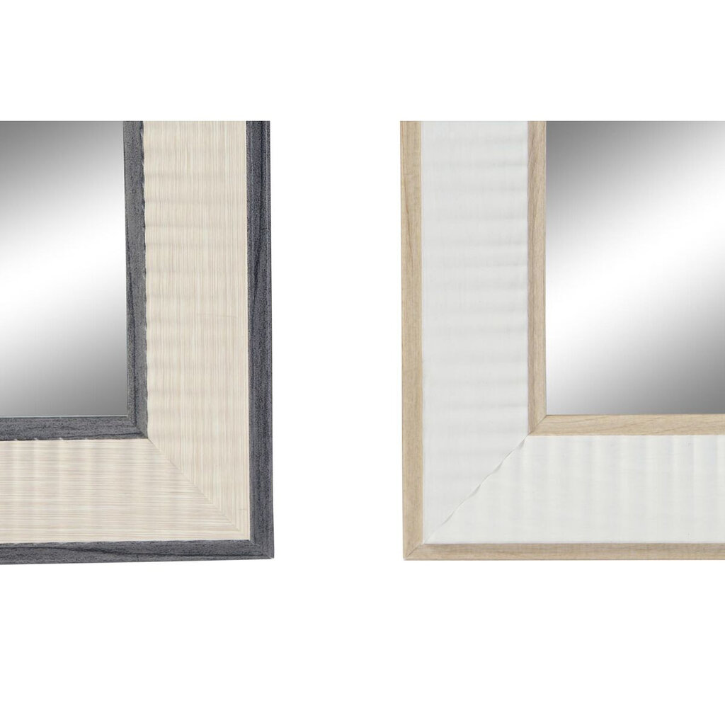 Sieninis veidrodis DKD Home Decor Stiklas Ruda Balta Tamsiai pilka PS Tradicinis 4 vnt. (36 x 2 x 95,5 cm) цена и информация | Veidrodžiai | pigu.lt