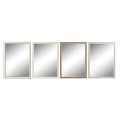 Sieninis veidrodis DKD Home Decor Stiklas Pilka Ruda Balta PS Tradicinis 4 vnt. (56 x 2 x 76 cm) kaina ir informacija | Veidrodžiai | pigu.lt