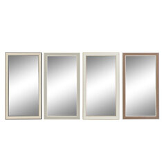 Sieninis veidrodis DKD Home Decor Stiklas Ruda Balta Tamsiai pilka PS Tradicinis 4 vnt. (36 x 2 x 66 cm) kaina ir informacija | Veidrodžiai | pigu.lt