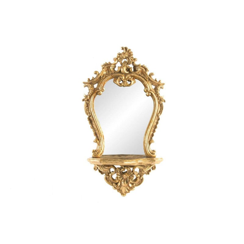 Sieninis veidrodis DKD Home Decor Veidrodis Auksinis Derva (38 x 13 x 68 cm) kaina ir informacija | Veidrodžiai | pigu.lt