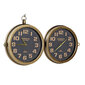 DKD Home Decor sieninis laikrodis juodas auksinis 32 x 9 x 47 cm kaina ir informacija | Laikrodžiai | pigu.lt