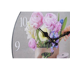 Настенное часы DKD Home Decor MDF Цветы, 34 x 4 x 34 см цена и информация | Часы | pigu.lt