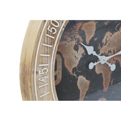 Настенное часы DKD Home Decor Карта Мира (77 x 6.5 x 77 см) цена и информация | Часы | pigu.lt
