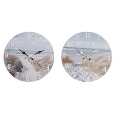 Настенное часы DKD Home Decor MDF Цветы, 34 x 4 x 34 см цена и информация | Часы | pigu.lt