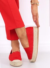 Espadrilės moterims Pilar, raudonos spalvos цена и информация | Женские туфли | pigu.lt