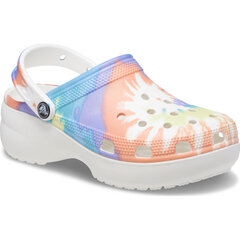 Šlepetės moterims Crocs™ Classic Platform TieDye Graphic Clog Women's 200987, įvairių spalvų kaina ir informacija | Šlepetės moterims | pigu.lt