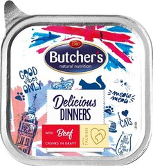 Butcher's Delicious Dinners su jautiena, 100g kaina ir informacija | Konservai katėms | pigu.lt