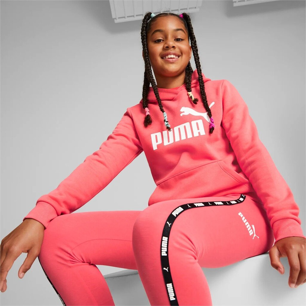 Puma vaikiškas megztinis Essentials Logo Youth 587031*58, lõheroosa цена и информация | Megztiniai, bluzonai, švarkai mergaitėms | pigu.lt