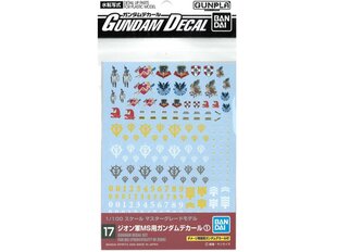 Сборная пластиковая модель Bandai - Gundam Decal No.17 (MG) Decals for MS (Principality of Zeon) 1, 1/100,  57489 цена и информация | Конструкторы и кубики | pigu.lt